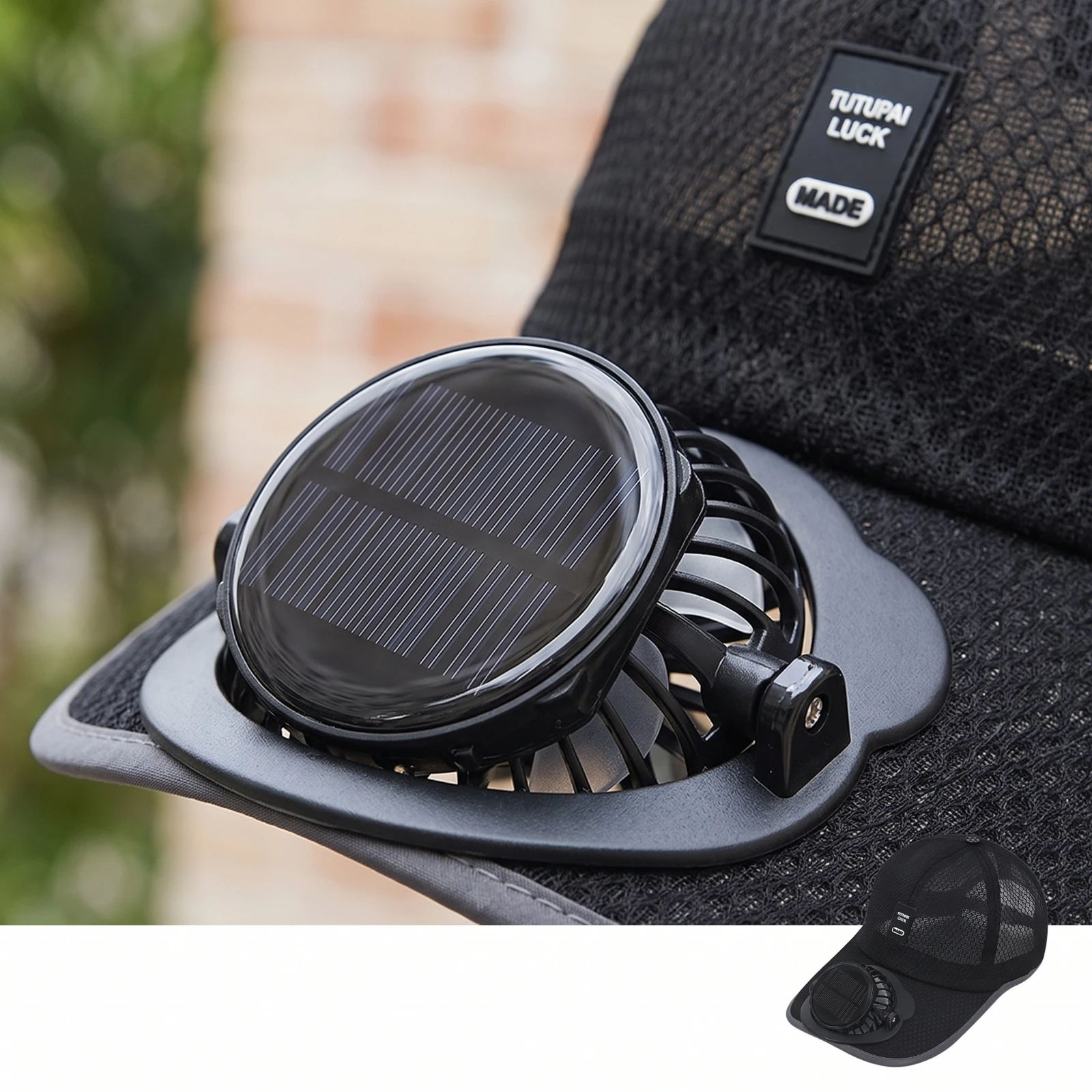 Hat with Fan Solar Powered Fan Hat Cooling Cap Breathable Mesh for Gardeners, Gardening, Fishing