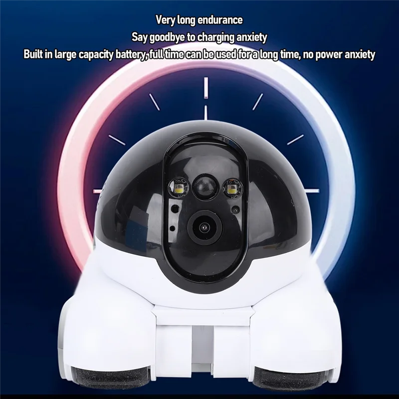 

A32T-5200Mah Rechargeable Battery Indoor Security Camera 2MP Double Lens APP Remote Control Pet Robot Camera For Cats Dogs