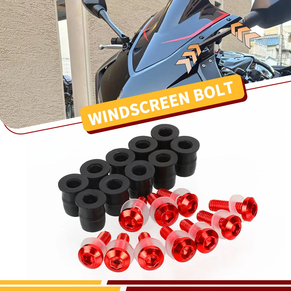 

10PCS Windscreen Screws Bolts For VOGE Valico DSX900 900DSX DSX 900 DS 900 X 2024 2025 2026 Windshield Rubber Nuts Accessories
