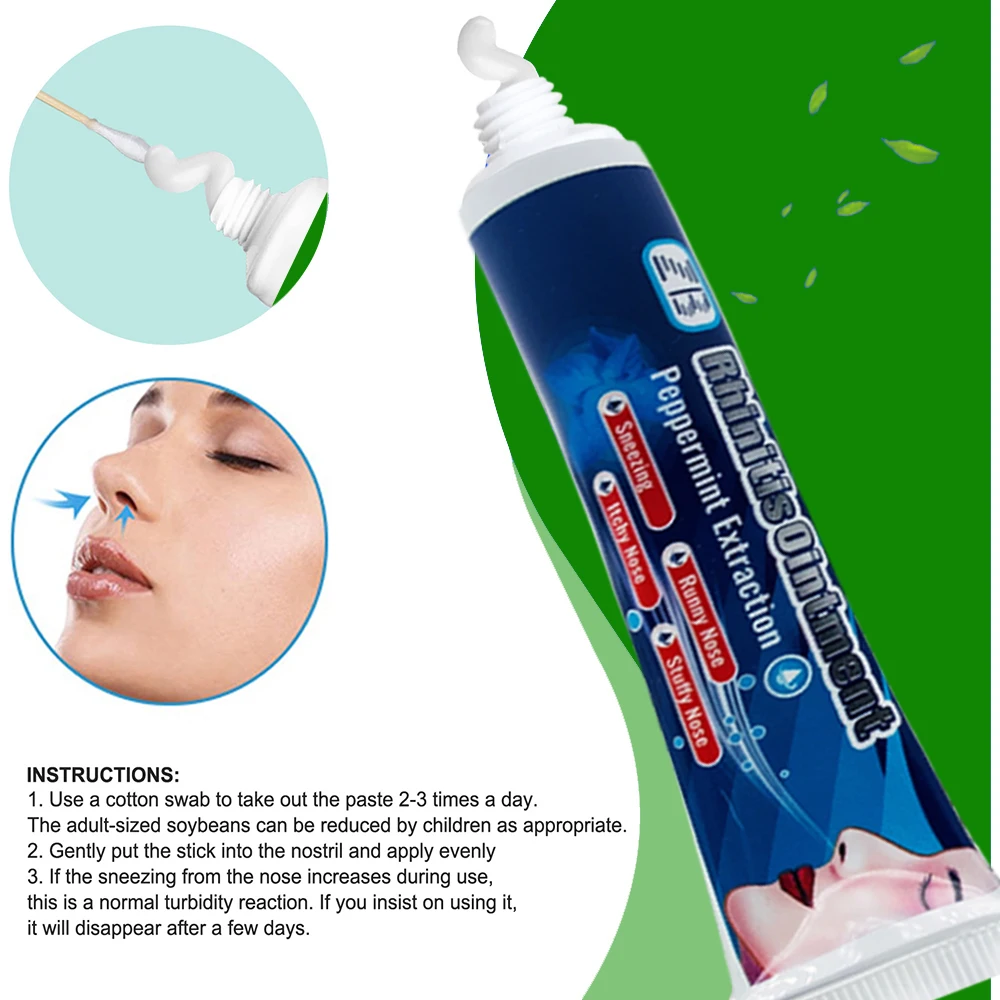 

5pcs Natural Rhinitis Cream Nose Congestion Anti Snoring Dressing Acute Chronic Allergic Sinusitis Nasal Health Care Ointment