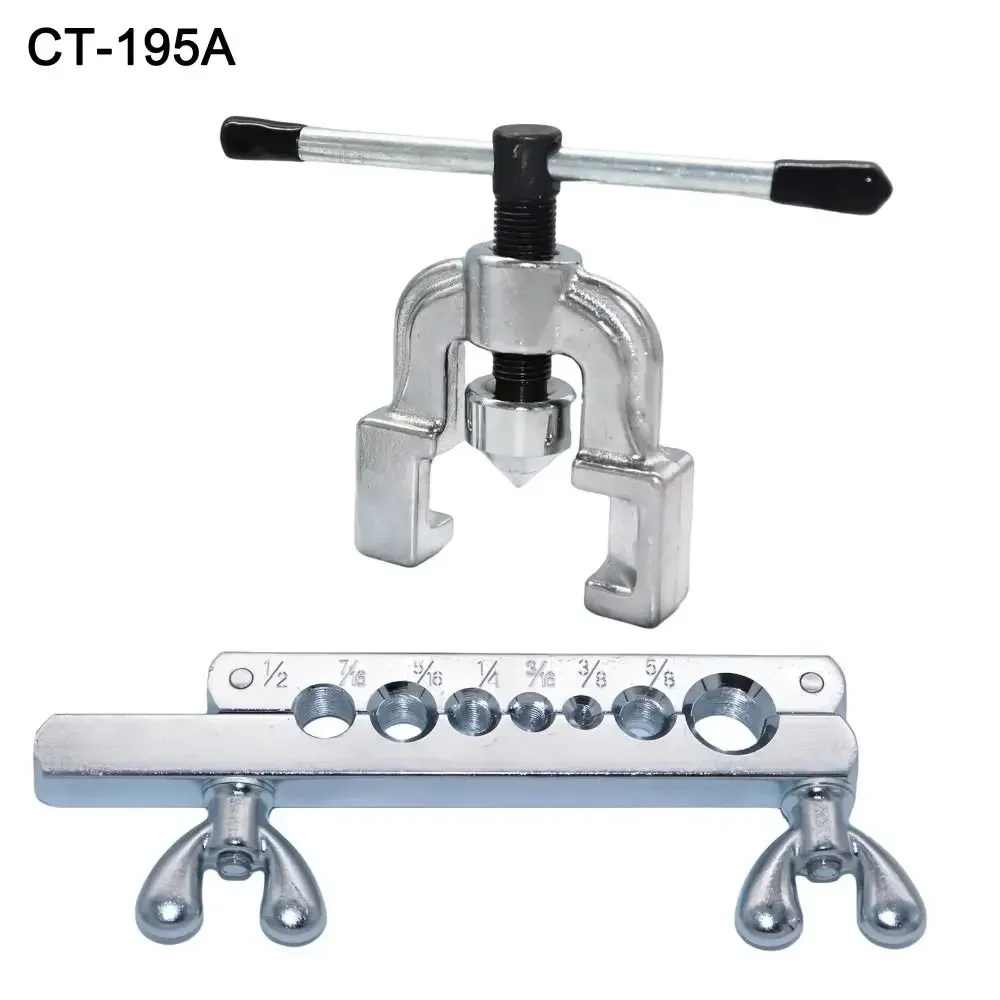 Multifunction Tubing Pipe Expander Press Type Pipe Flaring Tool Flaring Tool Set Metric/Inch Copper Tube Expander Silver