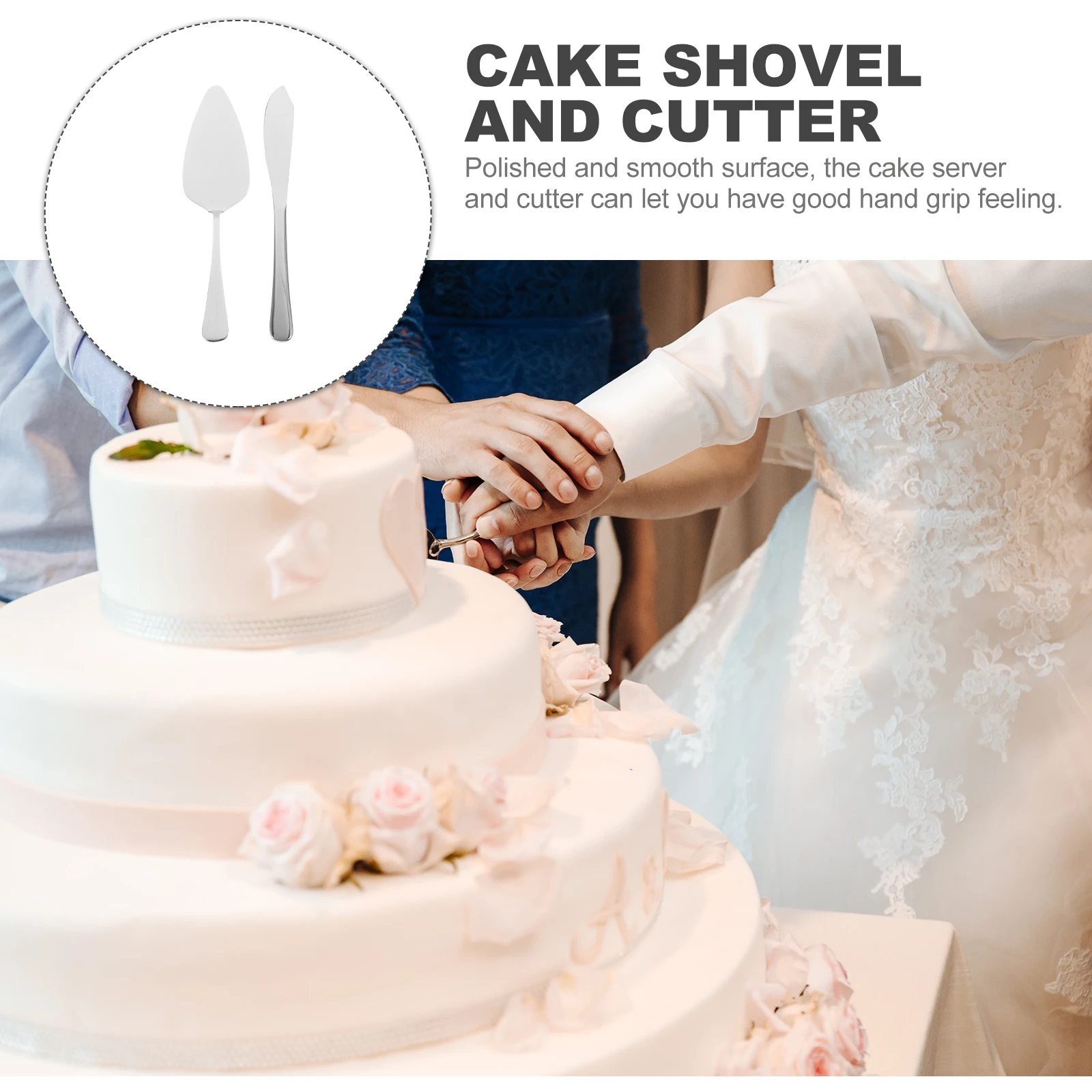 

1 set Cake Shovel Set Stainless Steel Wedding Party Decorative Crystal Handle Bakeries Home Restaurant Tools