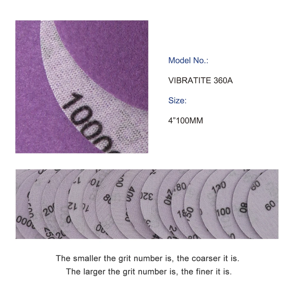 10-teilige Schleifscheibe, 4 Zoll, Körnung 60–10.000, wasserdichtes Hakenschlaufen-Beflockungs-Schleifpapier, 100 mm, nass und trocken, zum Polieren von Schleifmaschinen