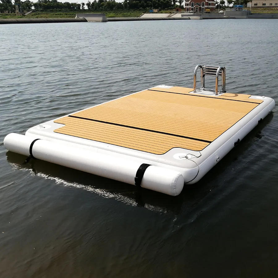 

YC durable inflatable floating deck platform inflatable dock deck floating swimming deck