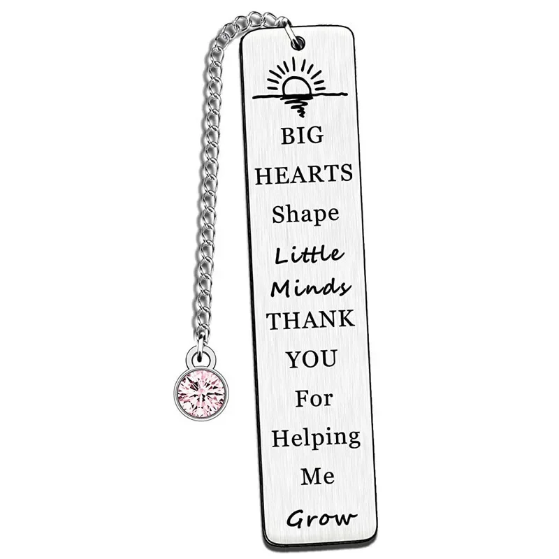 Stainless Steel Metal Leaf Rhinestone Pendant Bookmark Student Teacher Gift Read Home Bookmark Learn Supplies Teachers Day Gift