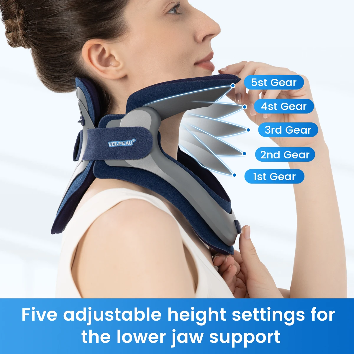 VELPEAU Cervical Traction Device Adjustable Neck Stretcher for Posture Correct and Decompression Neck Support for Men and Women