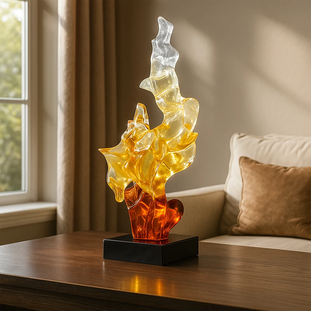 *#Q  Custom Clear Resin Sculpture Handmade Hotel Home Villa Decoration Art Ornament&