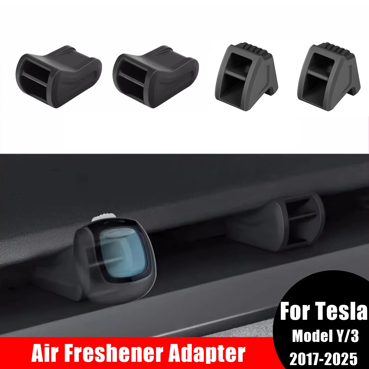 2PCS Air Freshener Adapters for 2017-2025 Tesla Model Y Juniper & Model 3 & 3 Highland Air Vent (Air Freshener not Included)