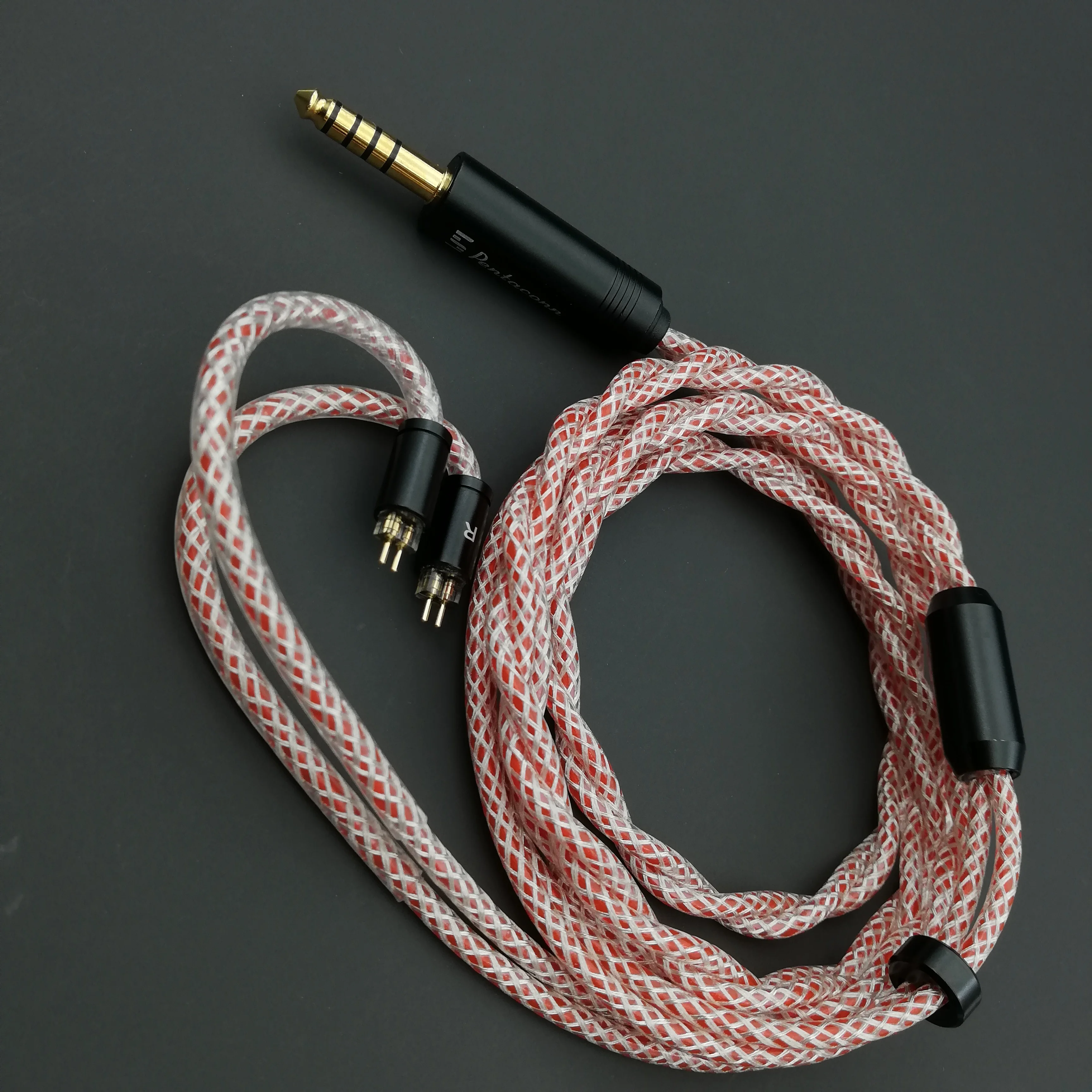 

HIFI OCC Double layer silk wrapped oil immersed Guhe copper plated silver MMCX 0.78 ie600 balanced headphone upgrade cable