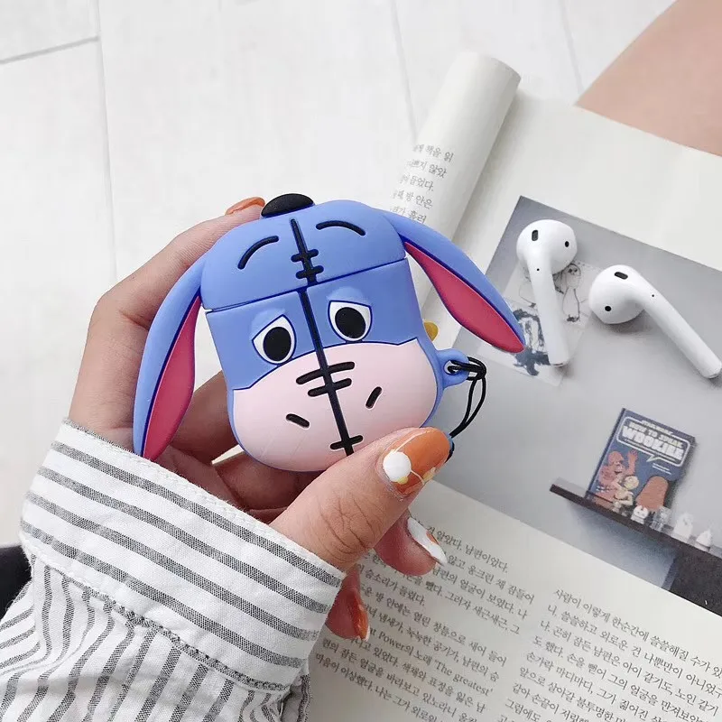 ディズニー漫画ロバためairpods 1 2保護bluetoothワイヤレス充電カバーairpodsため1 2