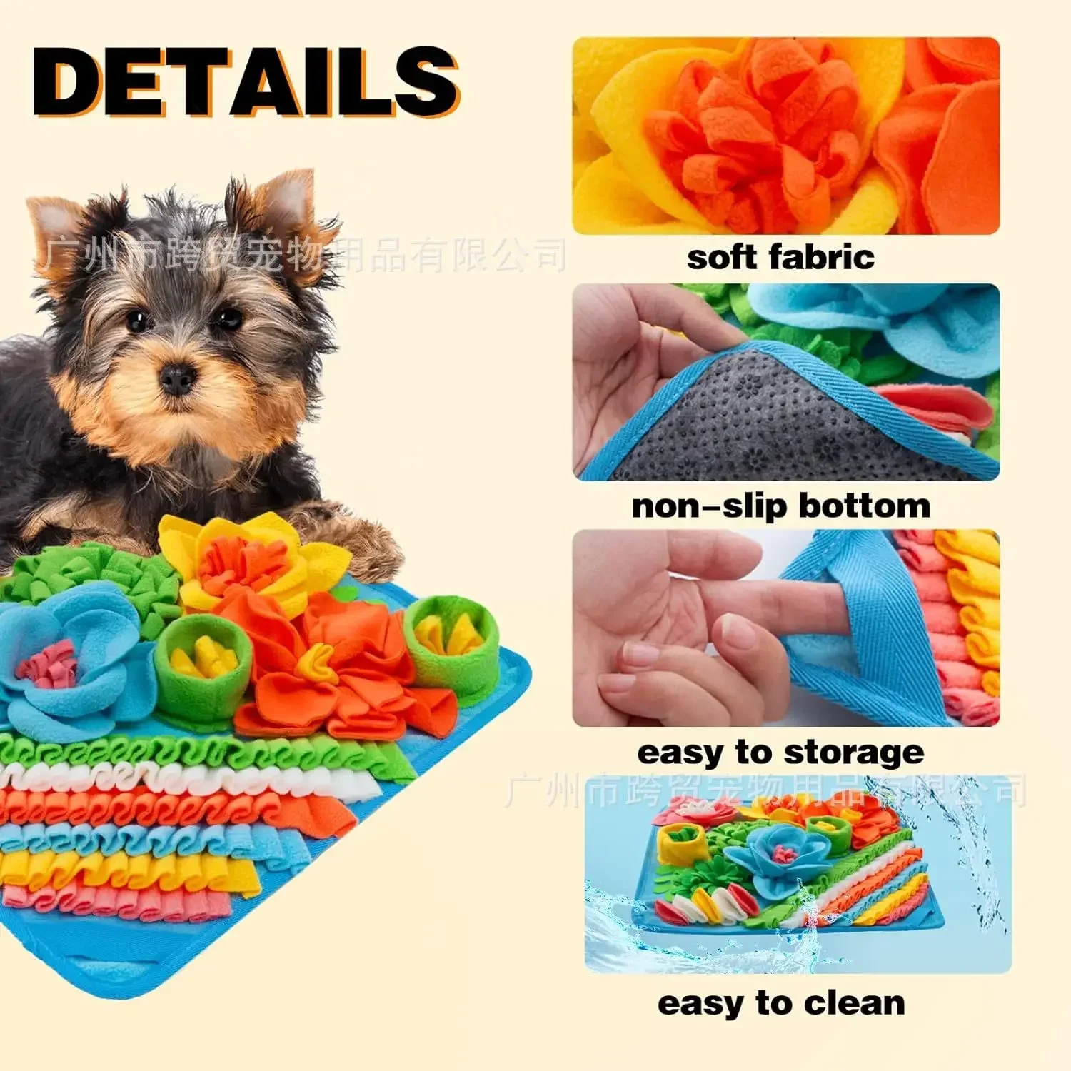 Sniffing Pad for Pets, Dog and Cat Foraging Toys, Indoor Play, Eating Mat, Alivie Stress, Release Energy, Treasure Hunting, Slow Food