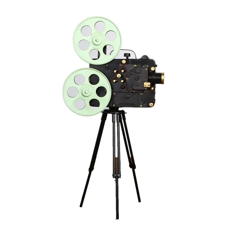 Vintage handheld movie projector model, decorative ornaments, photography props c