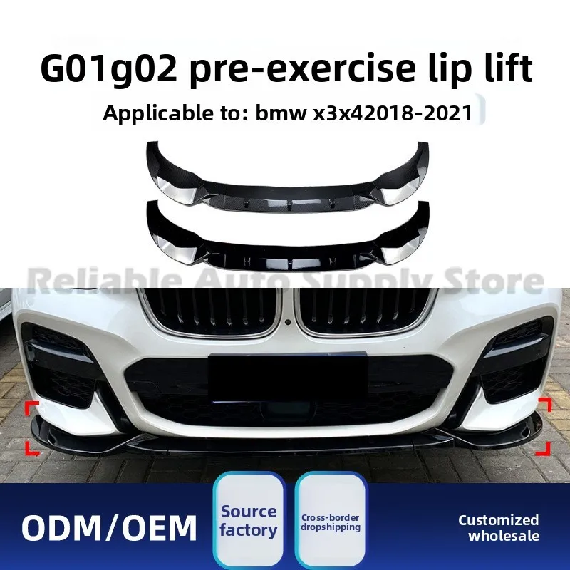 

For BMW X3 G01 X4 G02 M Pack 2018-21 Front Lip Bumper Splitter with Aggressive Styling Durable Finish
