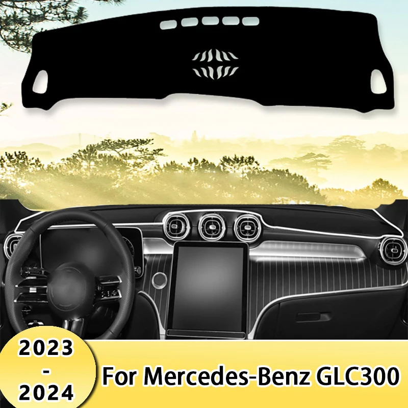 

Car Dashboard Cover Sun Shade Mats Avoid Light Pads Instrument Panel Protective Carpets For Mercedes-Benz GLC300 2023-2024