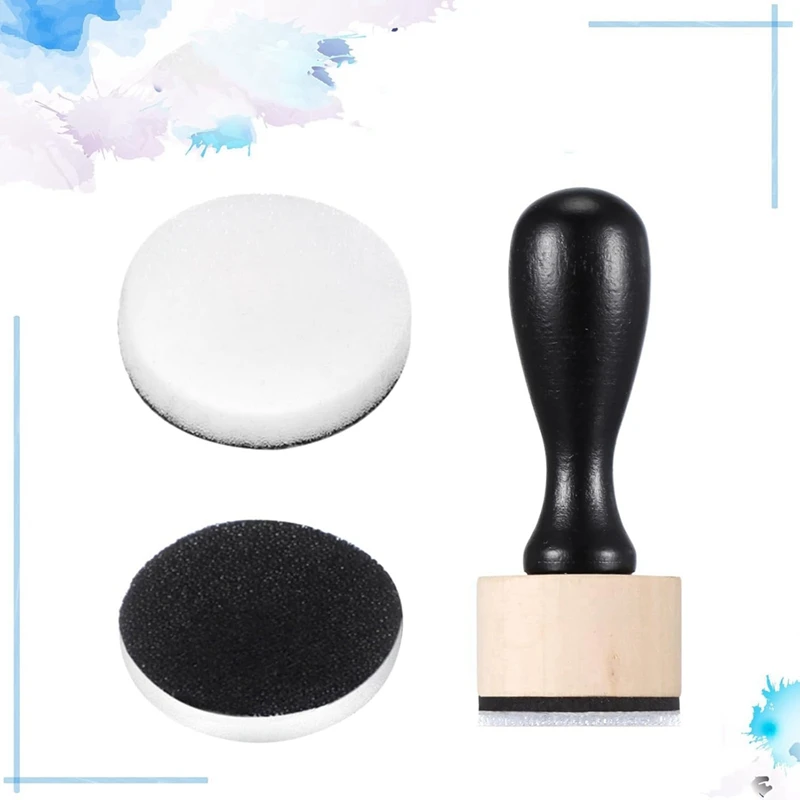 ABXF-42-Piece Mini Ink Tool Set, Includes 2 Round Mini Smudge Tools And 40 Replacement Foam Pads For Drawing Smudge Mixtures