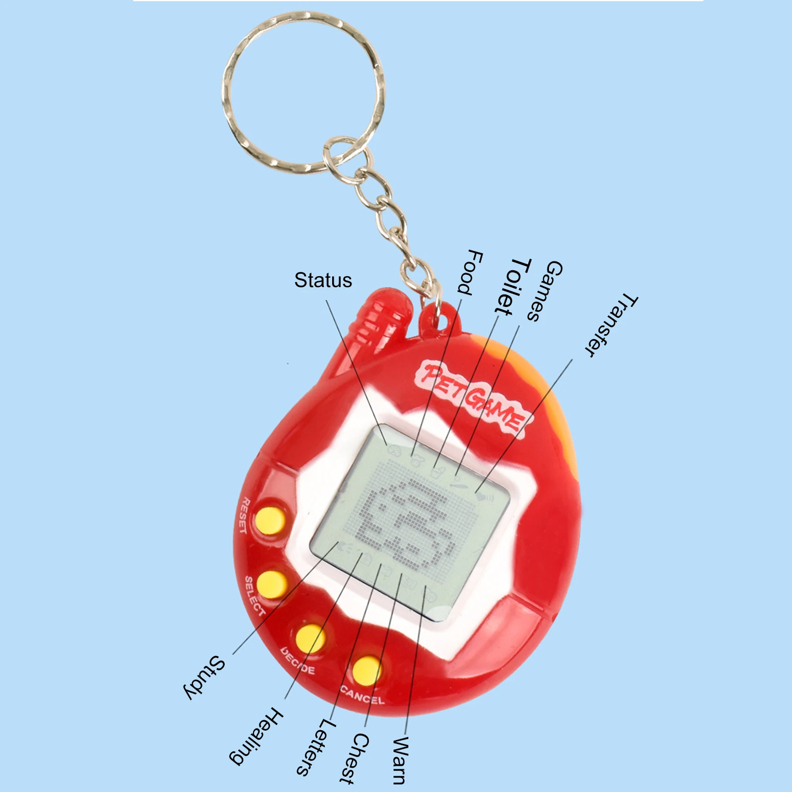 Tamagotchis Electronic Pet Toys, 90S Nostálgico, 168 Pets em Um, Virtual Cyber Pet Toy, Engraçado Presente de Natal, Mini Máquina, 5pcs