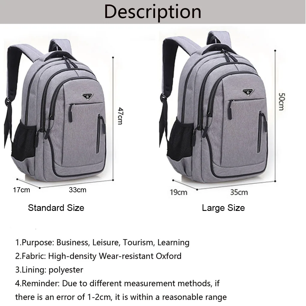 Men Fashion Backpack USB Charging Large Capacity Multi layered Split Leisure Outdoor Tourism Sports Business Student Bags