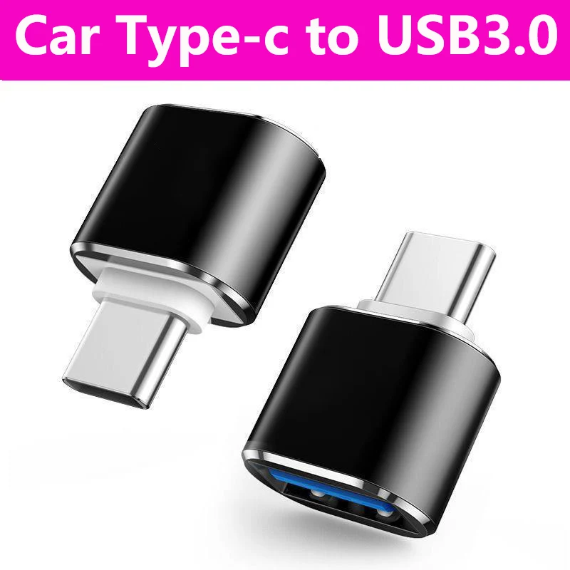 

Car Type-C To USB-A Interface Mini Converter Charging Adapter For Tesla Model 3 Y X Interior Accessories Type-C OTG