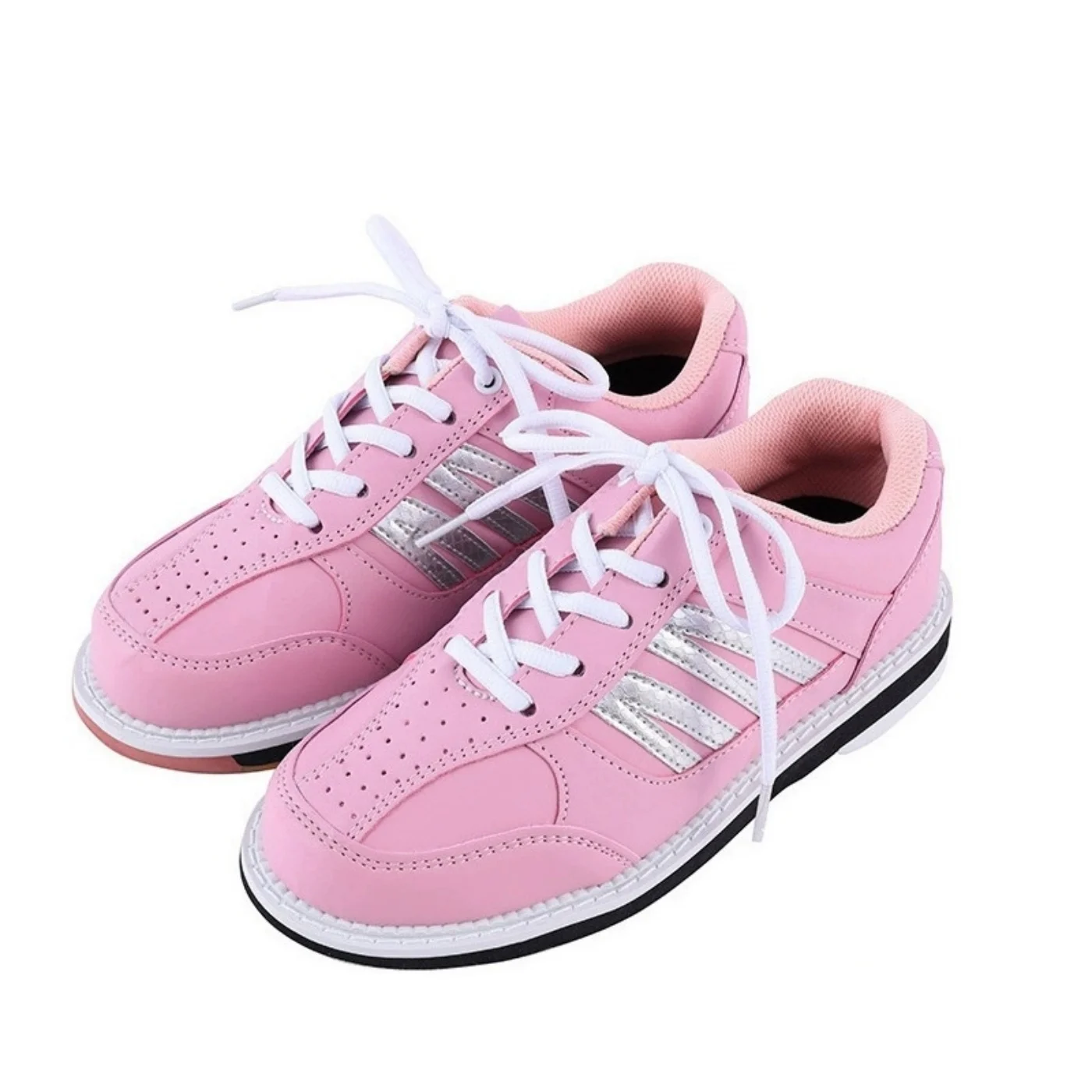 Professional Men & Women's Bowling Shoes Sneakers - PU Leather Fabric, Breathable Comfortable Inner, Microfiber Slippery Sole