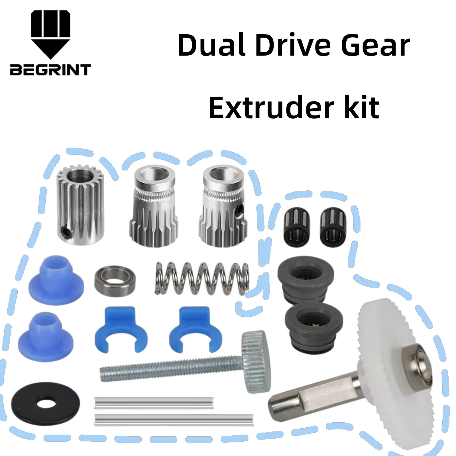 

Upgraded New Dual Drive Gear Extruder kit Hardened Steel For BMG For Prusa Bowden Direct Extruder 3D Printer Parts/Accessories