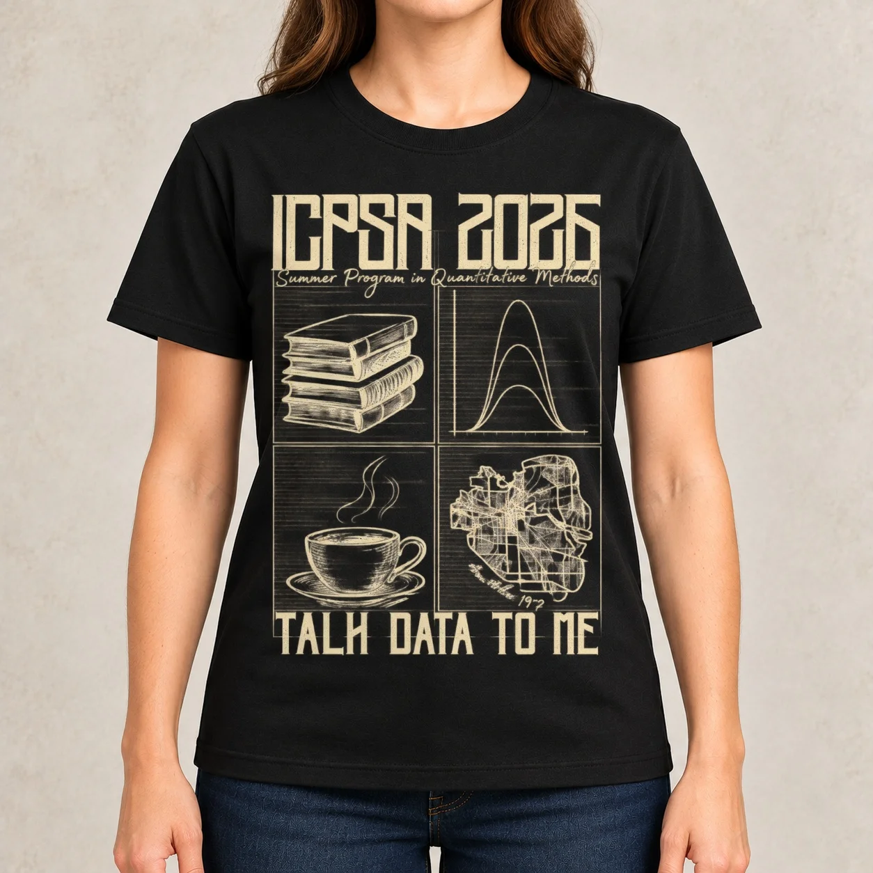 Talk Data To Me: 2026 ICPSR Summer Program (for dark backgrounds) Classic Women T-Shirt funnys designer clothes Women luxury