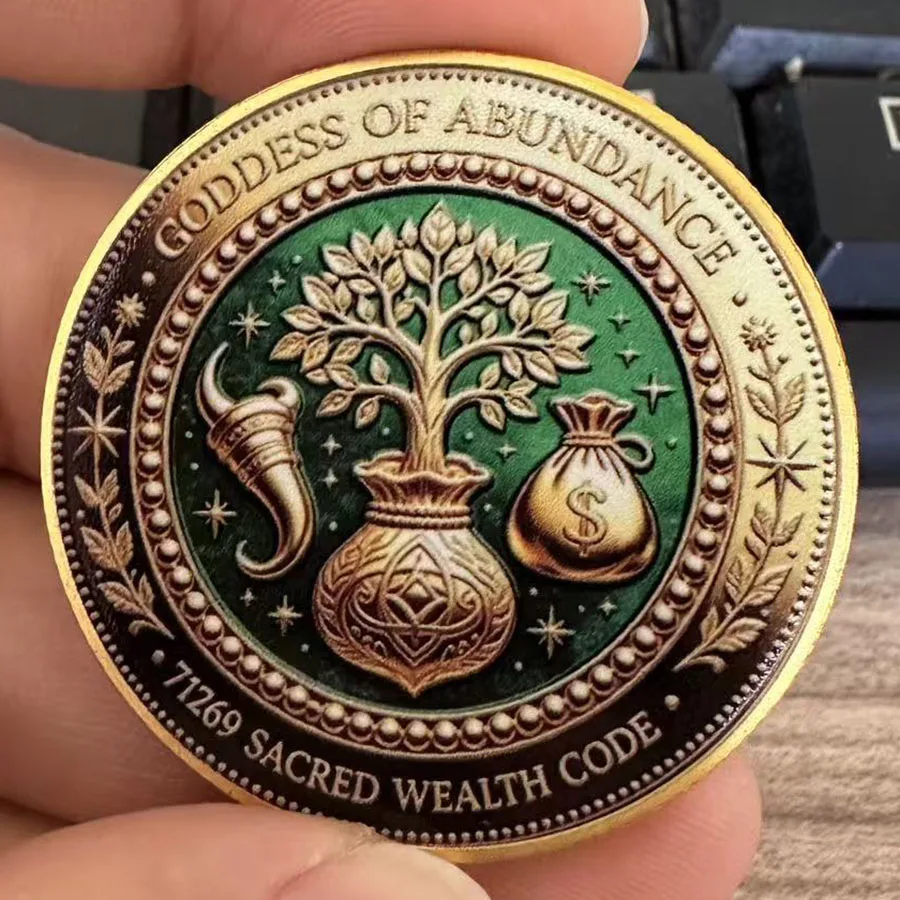 Goddess of Abundia Souvenir Coin Collection 71269 Sacred Wealth Code Tree Coin