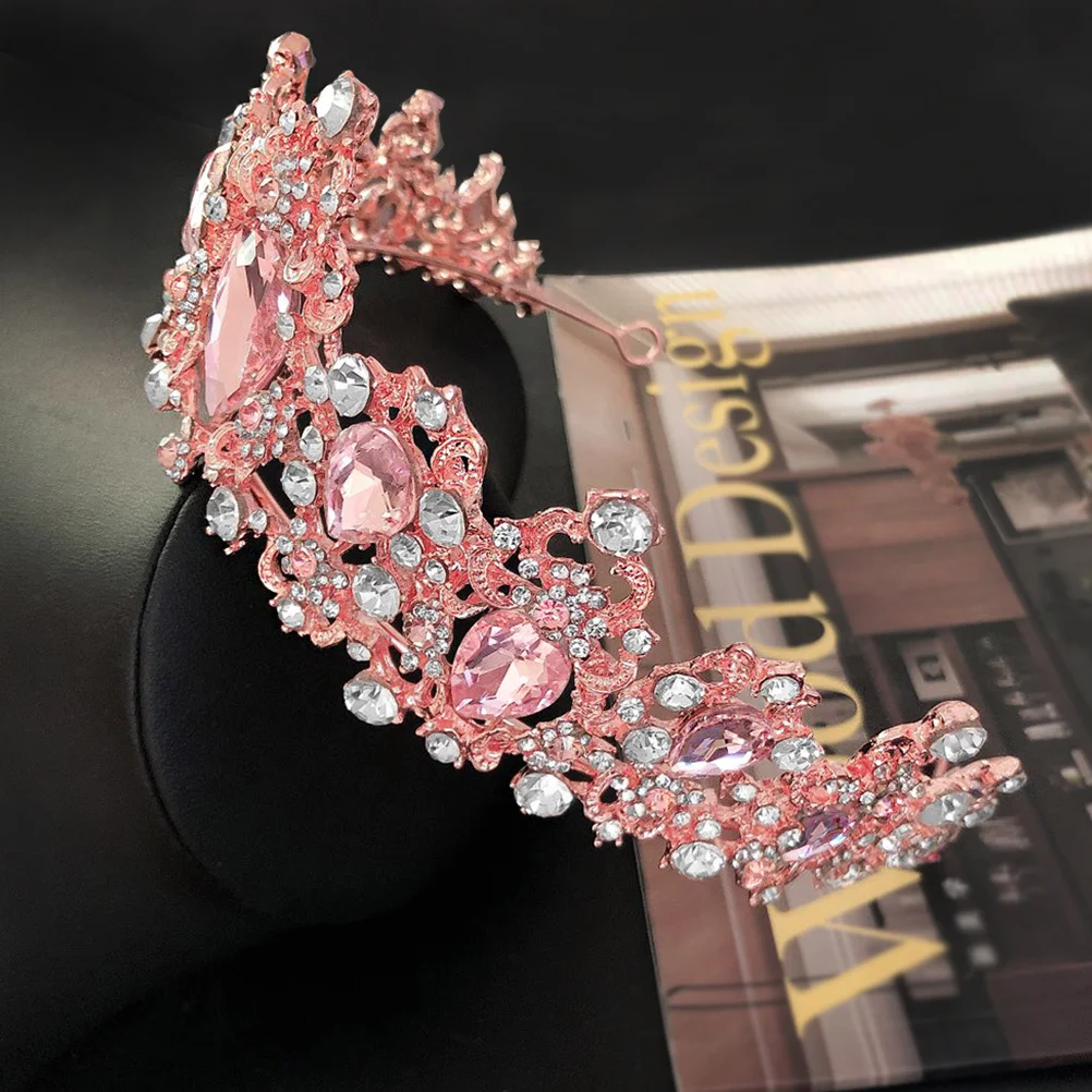 

1Pcs Bride Crown Elegant Crystal Wedding Shiny Headdress Chic Bridal Headband for Engagement Party Banquet Bride Crown