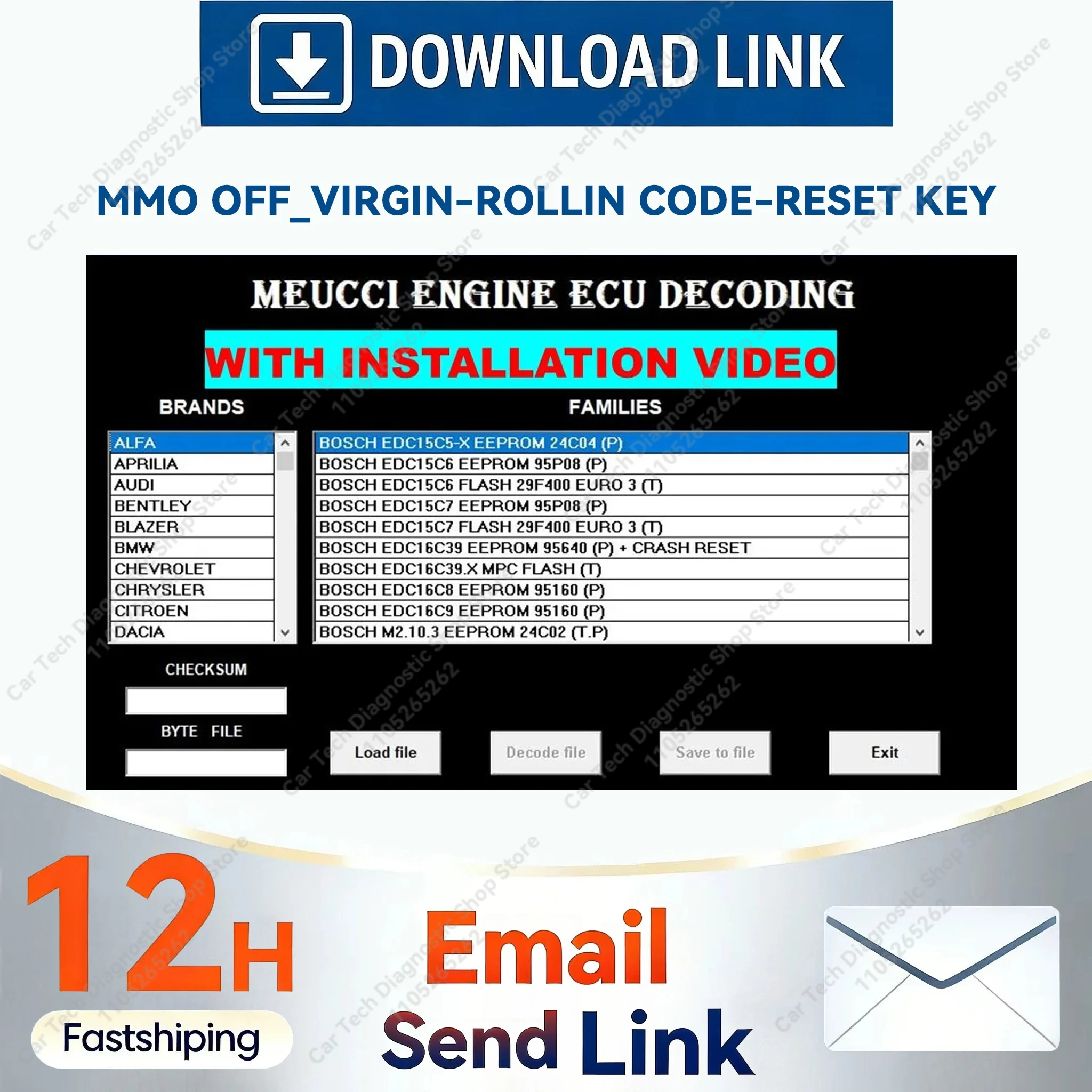 ECU Software Immo Off ENGINE ECU Decoding Immo Reset Virgin Ecu Multi-brand