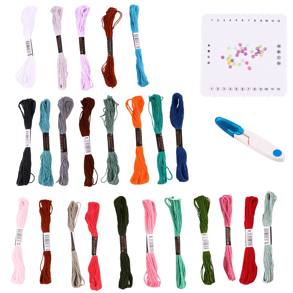 

Braider Set 24 Threads Beads Bracelet DIY Accessories Elastic Weaving Craft Kit Polyester Material Loom Square Platform