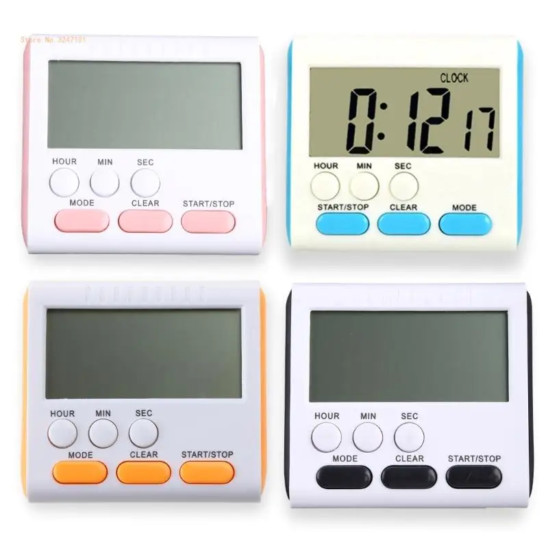 Multi-Function Electronic Timer Magnet Digital Timers Big LCD Display Count Up Countdown Timer for Break for Time Dropship