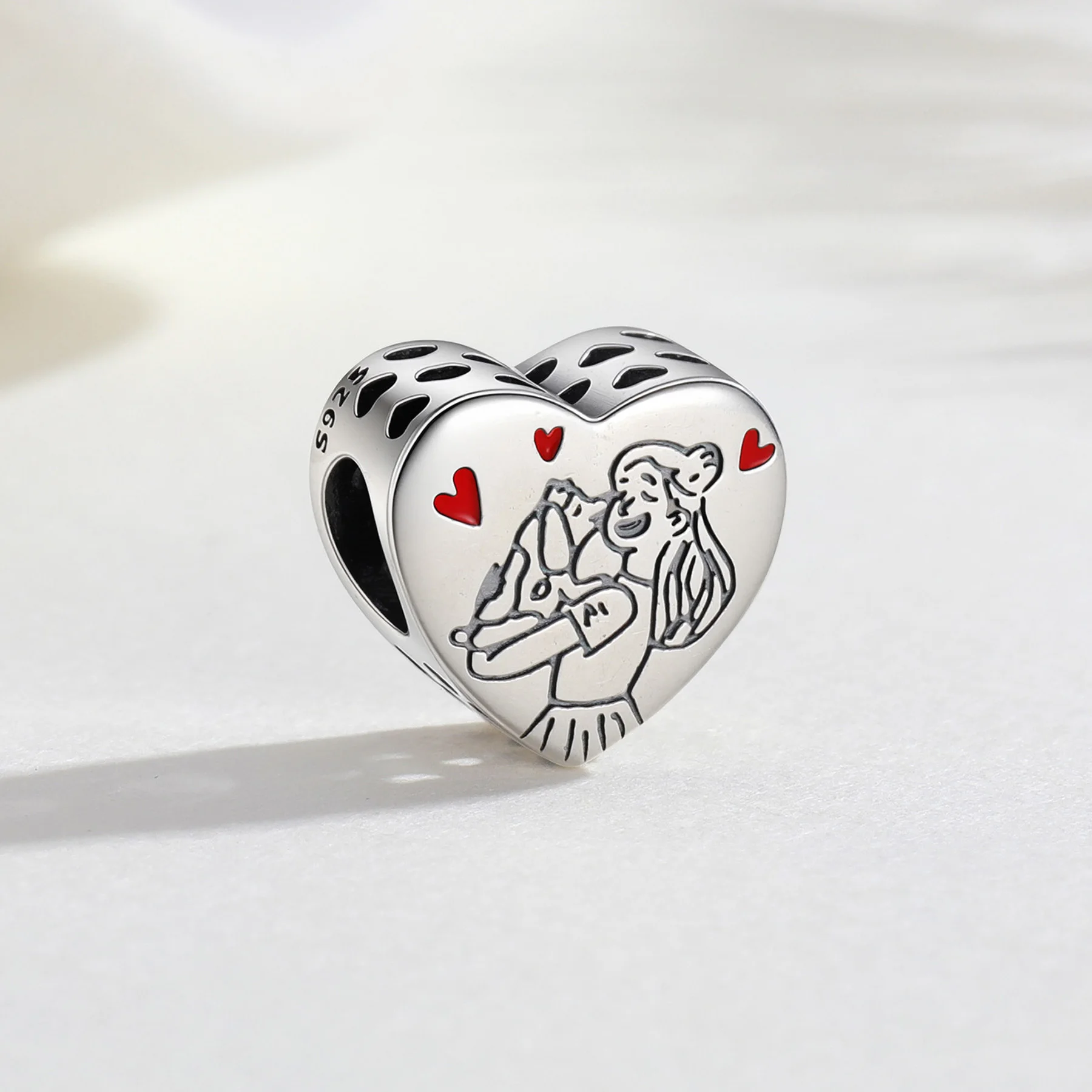 New 925 Sterling Silver Girl's Pet Hand-drawing Bead Charm Original Beads For Women DIY Bracelet Jewelry Making Everyday Gift