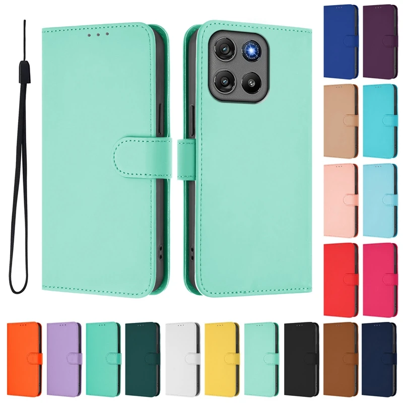 حافظة لهاتف Funda Motorola Moto G Play 2026 حافظة جلدية بلون سادة لهاتف Etui Motorola Moto G Play (2026) حافظة هاتف #1