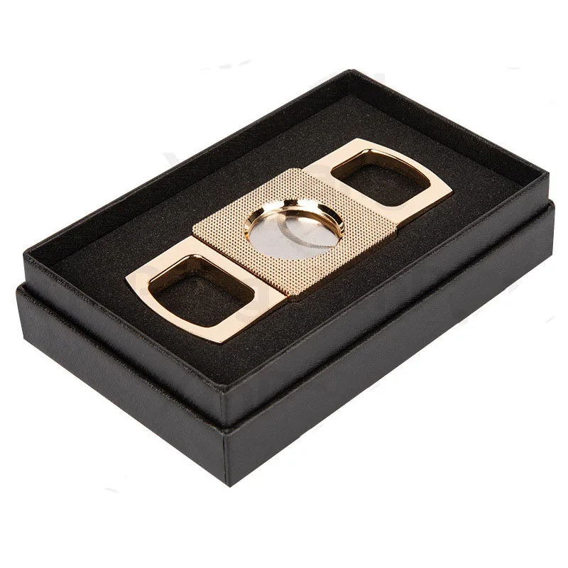 Gold Cigar Cutter Portable Metal Sharp Guillotine Cigar Outdoor Travel Stainless Steel Cigar Scissors For Cuban