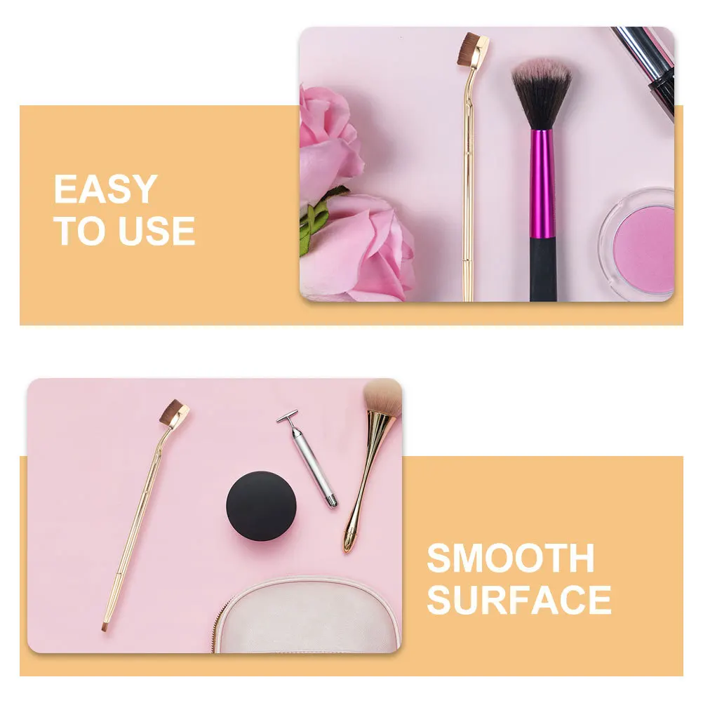 4 pezzi pennello correttore strumenti per trucco manico ergonomico sotto gli occhi applicatore correttore pennello cosmetico angolato per le donne