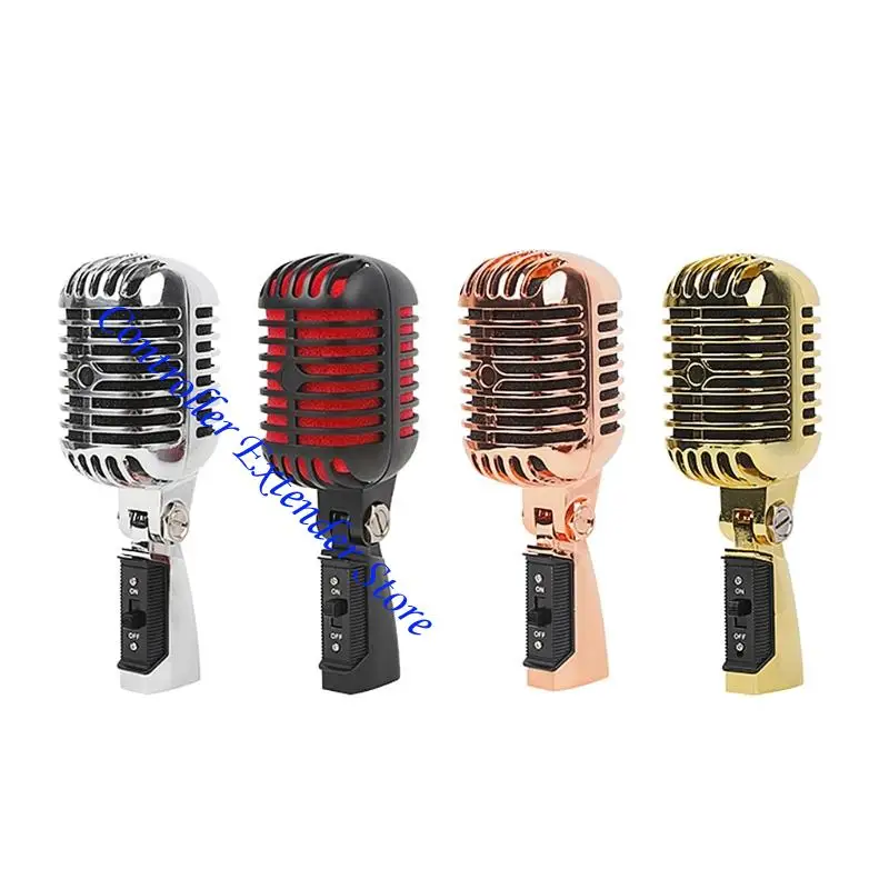 N84B Retro Microphone Vintage Dynamic Vocal Mercophone Metal рама со старинным самоотверженством для живых выступлений