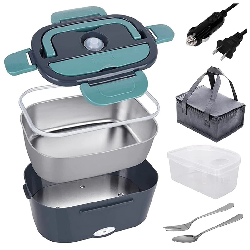 Heating Lunch Box 40W Portable Lunch Warmer Food Warmer Adult Car Fast Heating Lunch Box With Leak Proof Lid US Plug