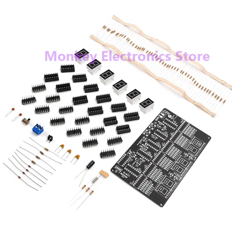 Diy 6-Bit Digitale Circuit Klokkit Dc 4.5V-5.5V Elektronische Klok Onderwijs En Praktische Training Lassen En Diy Onderdelen Producti