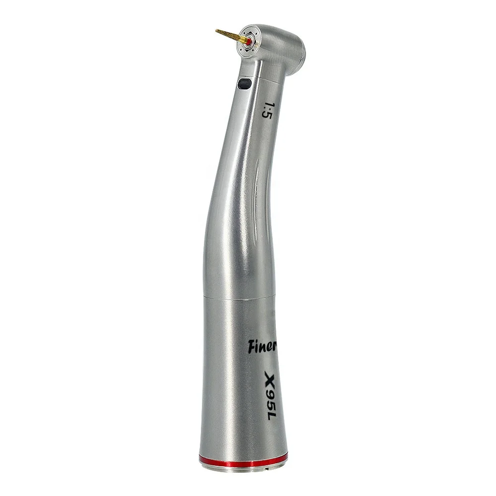 FINER den tal led 1:5 speed increasing handpiece with internal spray red ring contra angle handpiece den tal