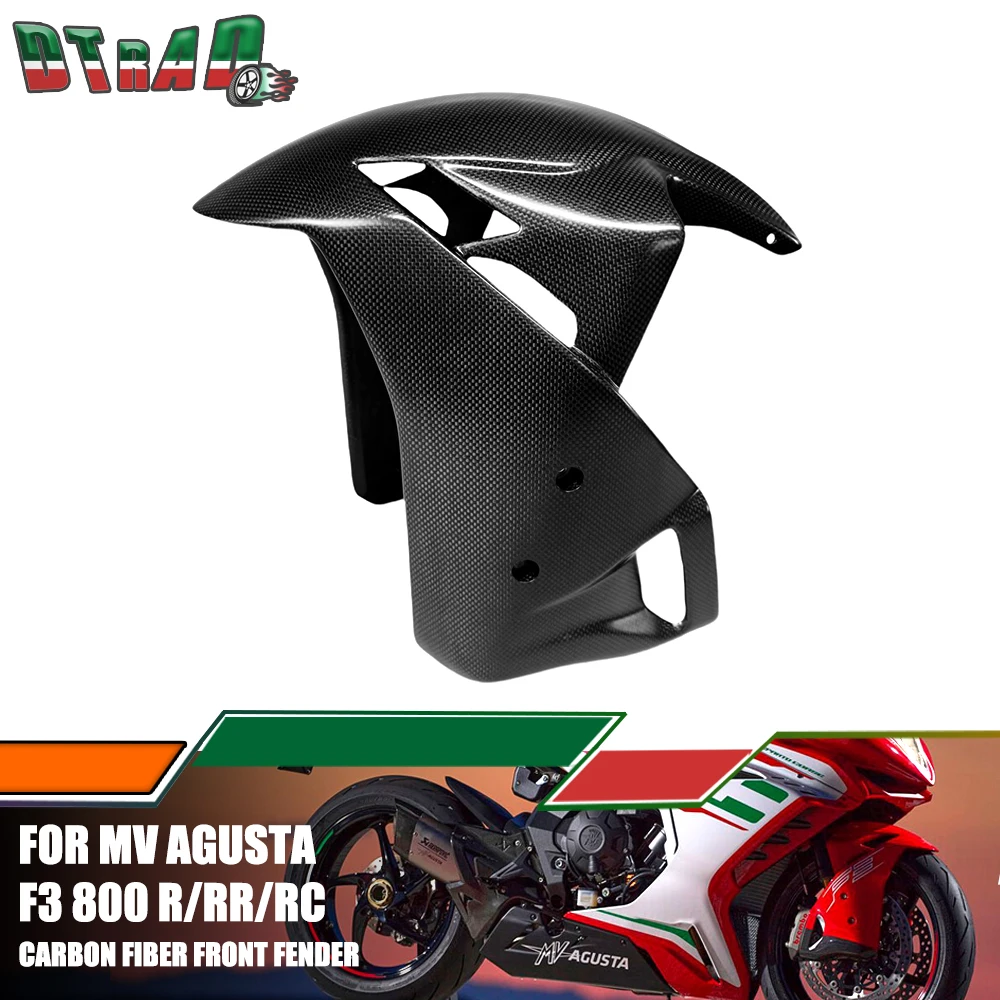 

For MV Agusta F3 800 R/RR/RC 2013-2024 2023 Carbon Fiber Front Mudguards Splash Fender With Caliper Radiator Brake Ducts Vent