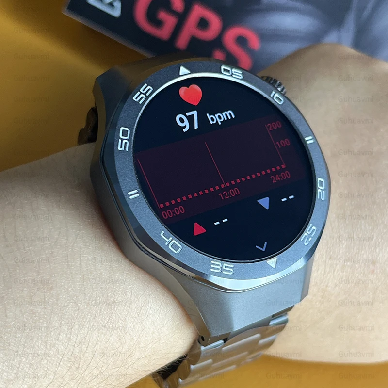 2025New GPS Position Smart Watch Men 1.53'' AMOLED HD Screen Compass Heart Rate IP68 Waterproof Bluetooth Call Sports Smartwatch