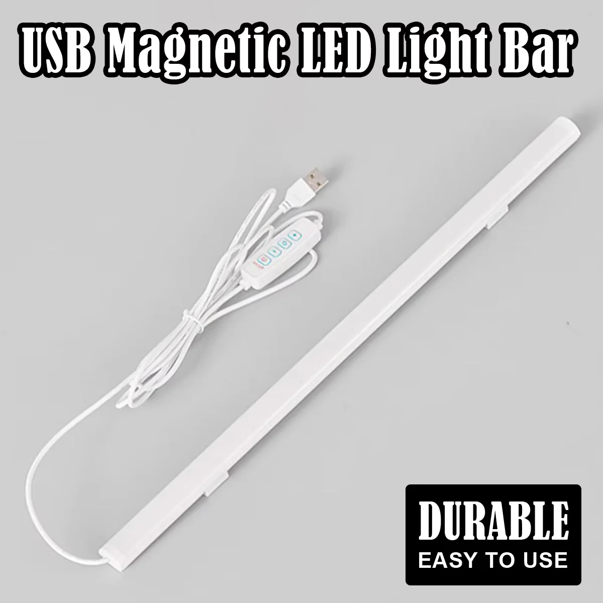 Led Light Tube Reading Lamp Learning 3colors Leds Night With Magnetic Usb Plug 20cm-50cm Strip Dimmable Bar Desk Bedside Cabinet