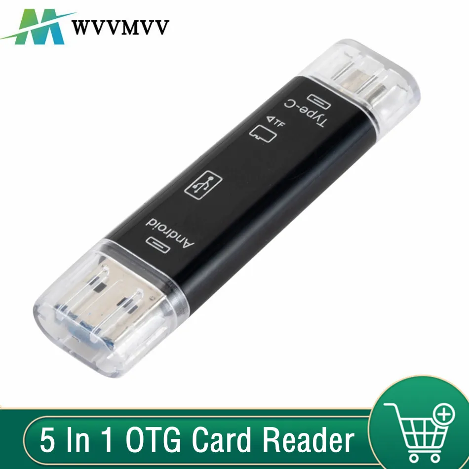 TYPE C Micro USB 5 In 1 OTG Card Reader Flash Drive High-Speed USB 3.0 Universal OTG TF/SD Card Reader For Phone Computer