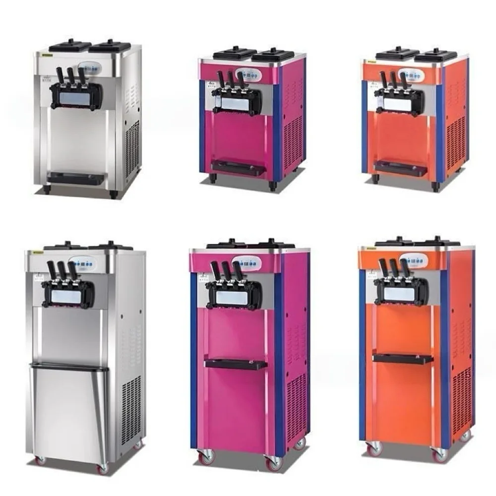 Машина для мороженого 20-28 л/ч, 3 вкуса, автоматическая, для мягкого мороженого, коммерческая, для бизнеса, цена