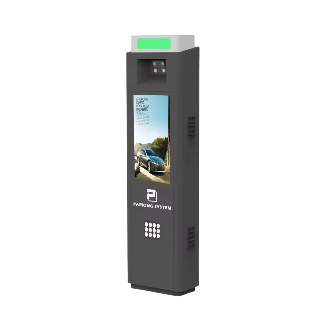 Parking System Lcd Display Multi Language Available License Plate Recognition With Barrier Gate  Parking Ticket System