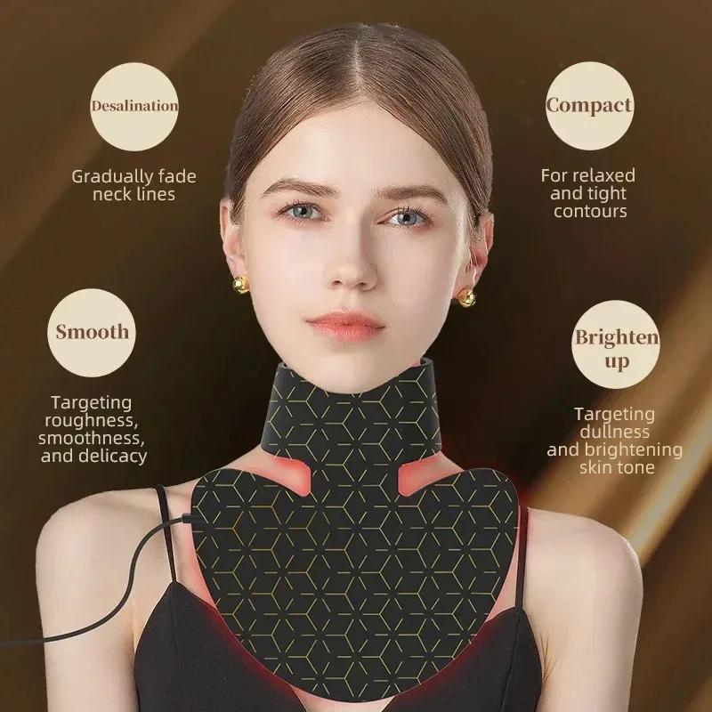 4 in 1 with Neck Led Light Therapy Infrared Flexible Soft Mask Silicone 4 Color Led Anti Aging Advanced Photon