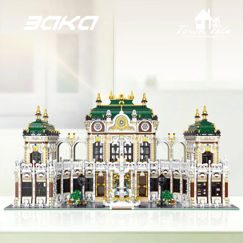 

IN STOCK MOC Idea Street View Luxurious Palace Building Blocks Bricks Model Construction Toys for Children Christmas Gift Set