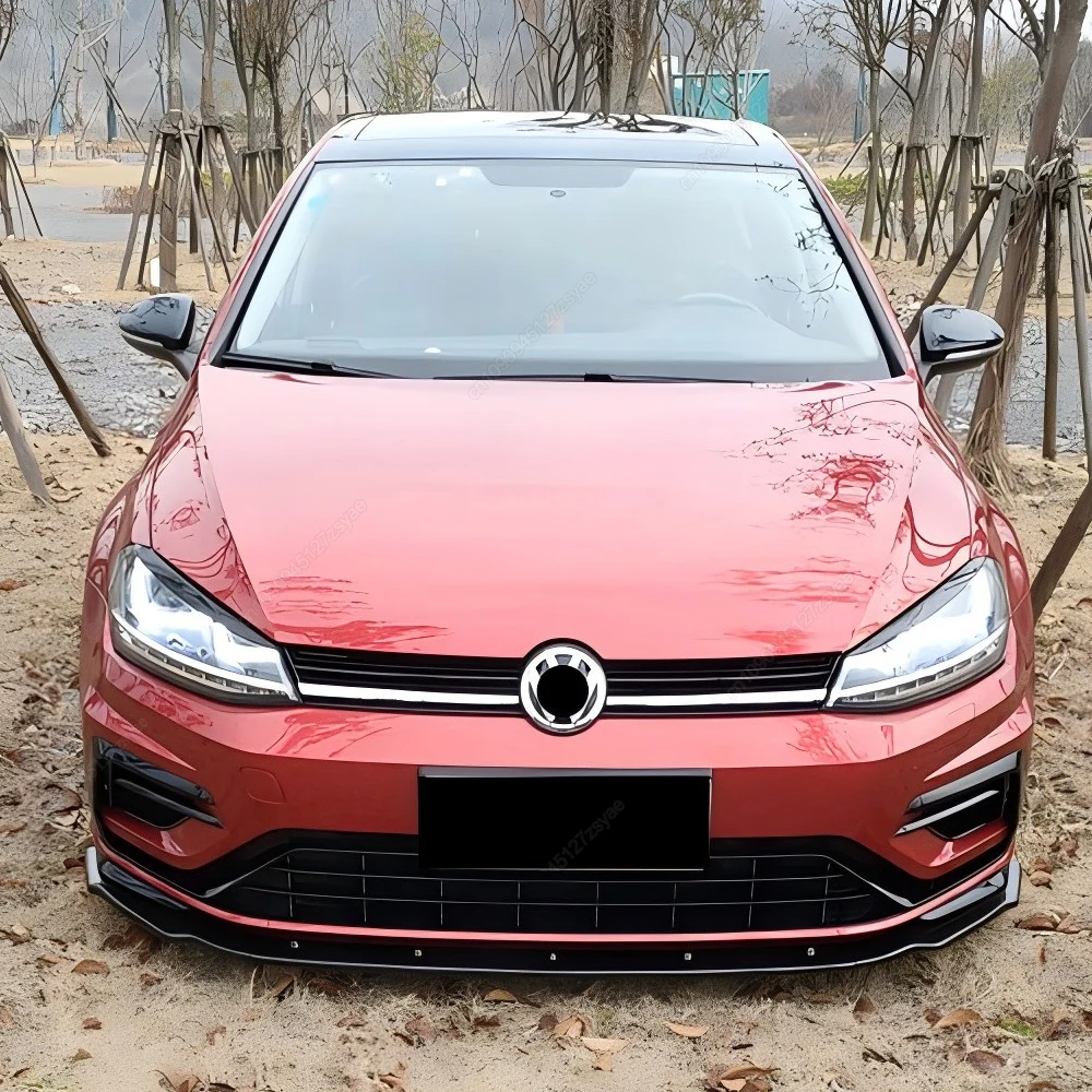 ABS Front Bumper Lip Spoiler Splitter Diffuser Canards Bodykits For VW Golf MK7 7.5 GTI GTD GTE R R-Line 2012-2020 Maxton Style