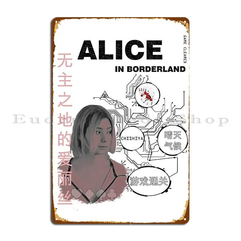 Chishiya Alice In Borderland For Fans Metal Plaque Poster Customized Wall Mural Funny Garage Designing Tin Sign Poster