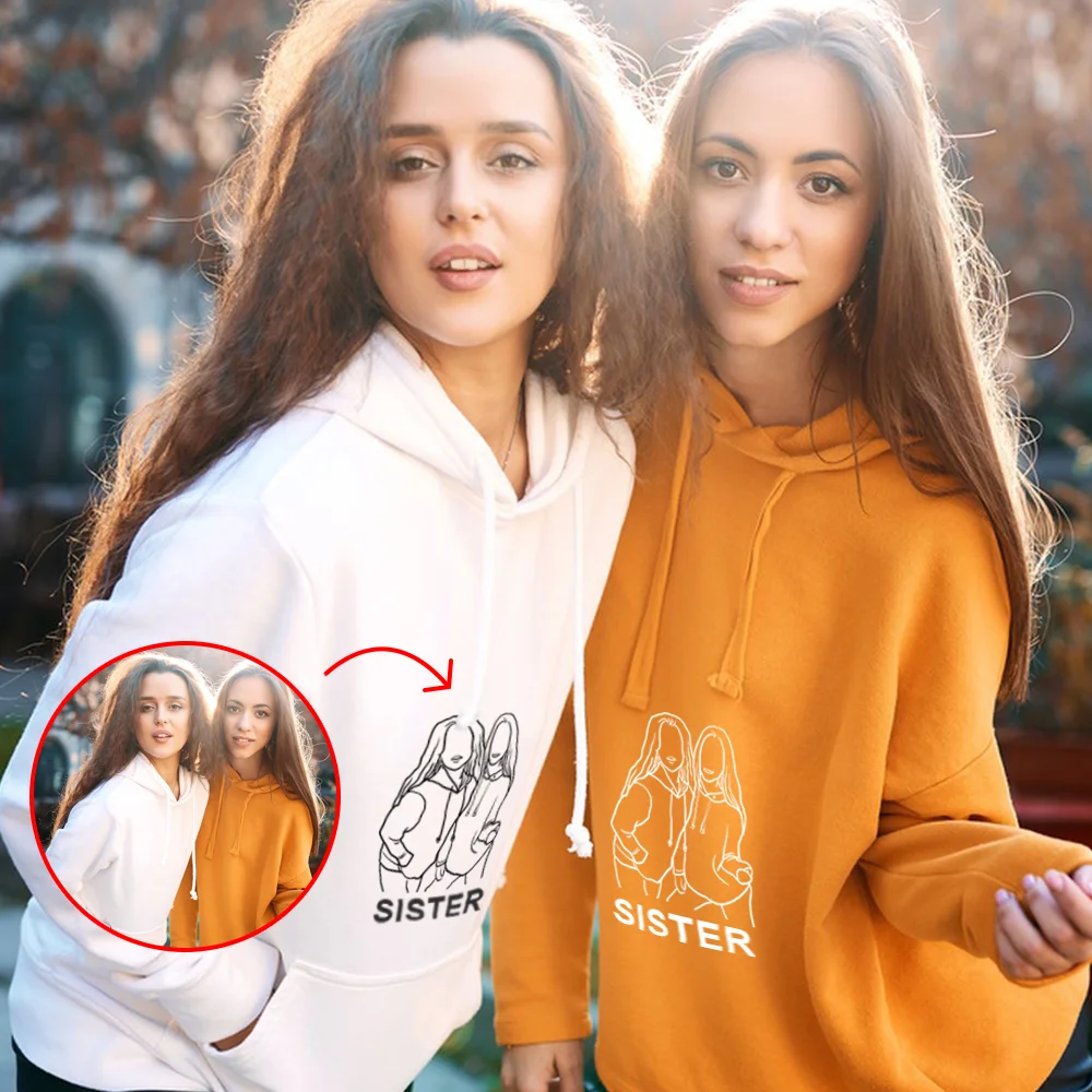 

Custom print Sweatshirt Design Your Own Custom Shirt Portrait From Photo Christmas Day Gifts For Friend