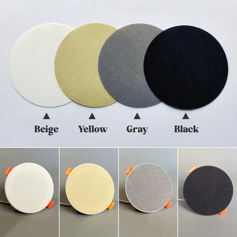2pcs Anti-Glare Fabric Tape Round Light Blocking Diffuser Shading Cover For Downlight Chandelier Table Lamp Protection Lampshade